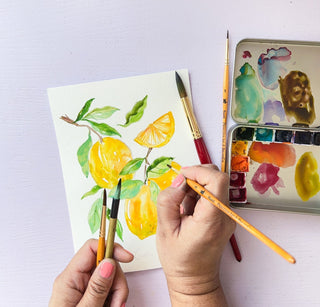 Watercolor Bite-Size Tips: Multi-Brushing Is A Thing - Jean Choe Art & Design