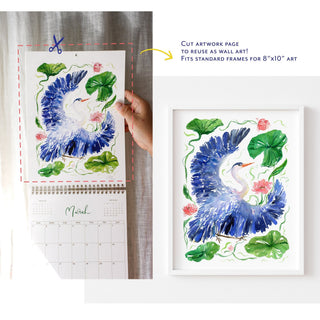 2026 Wall Calendar: Woodland Animals Monthly Calendar on Wall from Jean Choe Art & Design - Wall Calendars