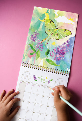 2027 Butterfly Wall Calendar (Nabi) by Jean Choe Art & Design