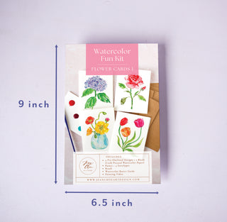 Flower Cards 1 Watercolor Fun Kit by Jean Choe Art & Design