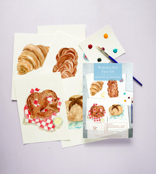 Bread & Pastry Watercolor Kit by Jean Choe Art & Design