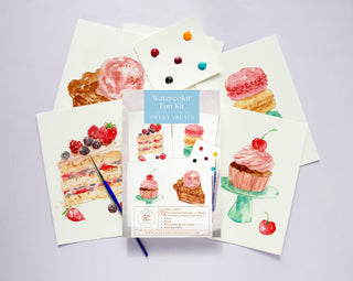 Sweet Treats Watercolor Kit by Jean Choe Art & Design