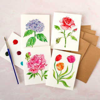 Flower Cards 1 Watercolor Fun Kit by Jean Choe Art & Design