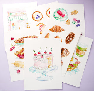 Bakery Watercolor Workbook by Jean Choe Art & Design