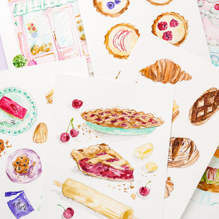 Bakery Watercolor Workbook by Jean Choe Art & Design