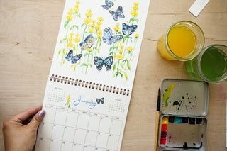 2027 Butterfly Wall Calendar (Nabi) by Jean Choe Art & Design