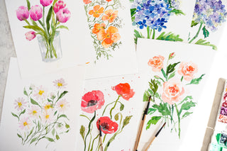 Loose Watercolor Florals online course by Jean Choe Art & Design