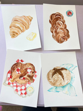 Bread & Pastry Watercolor Kit by Jean Choe Art & Design