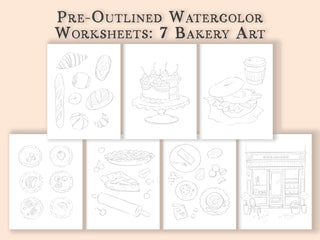 Bakery Watercolor Workbook by Jean Choe Art & Design