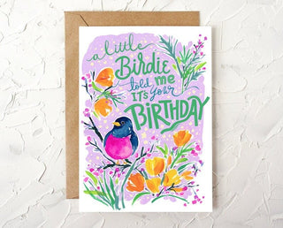 A Little Birdie Told Me Birthday Card from Jean Choe Art & Design - Other Baby