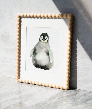 A Shy Hello (Original) with Turned Wood Frame from Jean Choe Art & Design - Watercolor