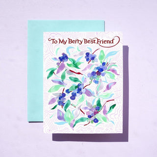 Berry Best Friend Blueberry Greeting Card from Jean Choe Art & Design - Other Baby