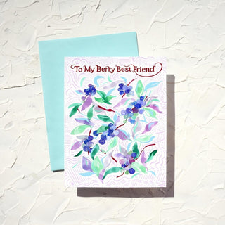 Berry Best Friend Blueberry Greeting Card from Jean Choe Art & Design - Other Baby