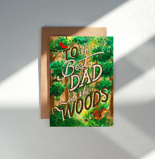 Best Dad Father’s Day Card – Outdoorsy Forest Greeting Card for Nature - Loving Dads from Jean Choe Art & Design - Other Baby