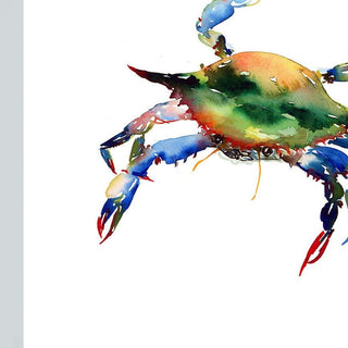 Blue Crab Watercolor Art Print for Coastal Decor from Jean Choe Art & Design - Giclée
