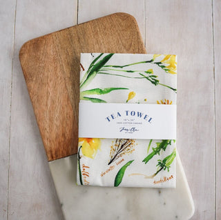 Botanical Rainbow Tea Towel Set of 6: Colorful Cotton Kitchen Towels from Jean Choe Art & Design - Kitchen & Tea Towels