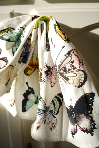 Butterfly Study Cotton Tea Towel: Nature Inspired Kitchen Decor from Jean Choe Art & Design - Kitchen & Tea Towels