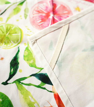 Citrus Party Tea Towel: Bright & Fresh Cotton Kitchen Towel from Jean Choe Art & Design - Kitchen & Tea Towels