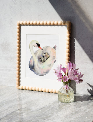 Cozy Ride (Original) with Turned Wood Frame from Jean Choe Art & Design - Watercolor