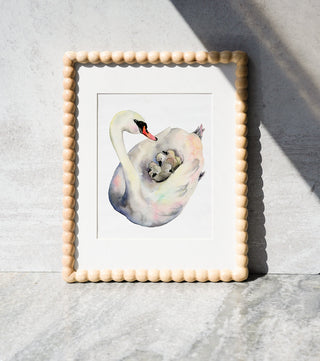 Cozy Ride (Original) with Turned Wood Frame from Jean Choe Art & Design - Watercolor