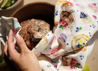 Dessert Time Tea Towel: Sweet & Elegant Cotton Kitchen Towel from Jean Choe Art & Design - Kitchen & Tea Towels