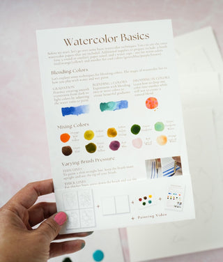 DIY Watercolor Fun Kit - Fruits: Pre - Outlined Pages, Paint Dots & Brushes from Jean Choe Art & Design - Kits