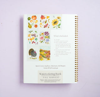 Fall Watercolor Workbook: Pre - Outlined Coloring Pages & Easy Instructions from Jean Choe Art & Design - Coloring Books