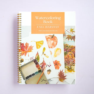 Fall Watercolor Workbook: Pre - Outlined Coloring Pages & Easy Instructions from Jean Choe Art & Design - Coloring Books