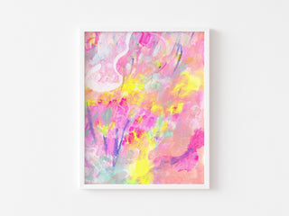 "Follow the Flowers 1" Colorful Abstract Fine Art Print from Jean Choe Art & Design - Giclée