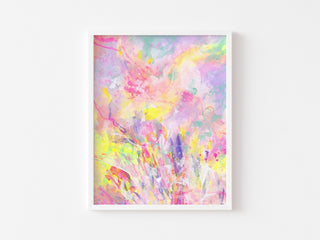 Follow the Flowers 2, Modern Abstract Giclee Print from Jean Choe Art & Design - Giclée