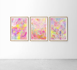 "Follow the Flowers 3", Abstract Modern Art Print from Jean Choe Art & Design - Giclée
