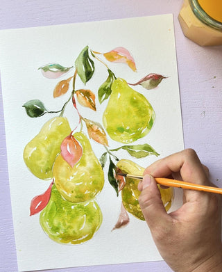 Fruit Watercolor Workbook: Outlined Pages & Step - By - Step Instructions from Jean Choe Art & Design - Coloring Books