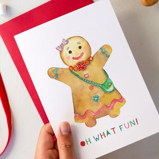 Gingerbread Girl Holiday Greeting Card from Jean Choe Art & Design - Other Retail & Shop Fitting