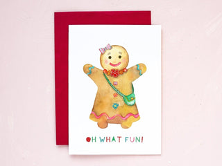 Gingerbread Girl Holiday Greeting Card from Jean Choe Art & Design - Other Retail & Shop Fitting