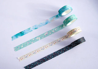 Going Home Washi Tape: Whimsical Sky & Bird Design from Jean Choe Art & Design - Washi Tape