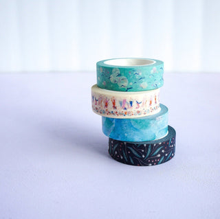 Going Home Washi Tape: Whimsical Sky & Bird Design from Jean Choe Art & Design - Washi Tape