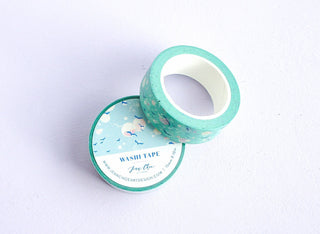 Going Home Washi Tape: Whimsical Sky & Bird Design from Jean Choe Art & Design - Washi Tape