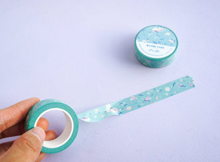 Going Home Washi Tape: Whimsical Sky & Bird Design from Jean Choe Art & Design - Washi Tape
