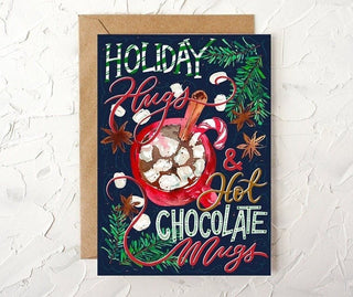 Holiday Hugs & Hot Chocolate Mugs Christmas Card from Jean Choe Art & Design - Other Baby