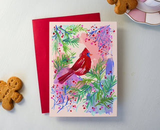 Holiday Red Cardinal Greeting Card from Jean Choe Art & Design - Other Baby