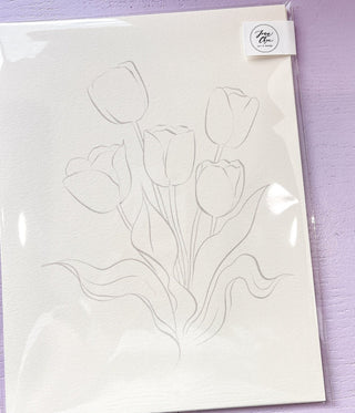 Individual Floral Watercolor Pages, Pre-Outlined & Perfect for Beginners from Jean Choe Art & Design