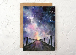 Into the Night II Greeting Card from Jean Choe Art & Design - Blank Cards