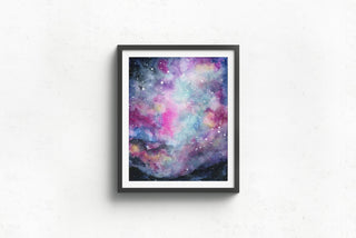 "Microcosmos" Galaxy Night Sky Watercolor Print from Jean Choe Art & Design - Giclée