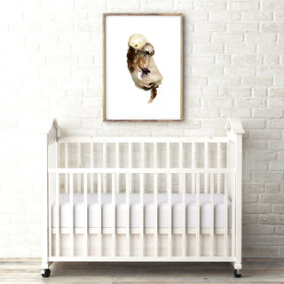 Mommy Is My World – Sea Otter Art Print for Nursery Decor from Jean Choe Art & Design - Giclée