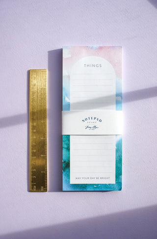 "Morning Haze" Watercolor Grocery Notepad from Jean Choe Art & Design - Notepads