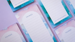 "Morning Haze" Watercolor Grocery Notepad from Jean Choe Art & Design - Notepads