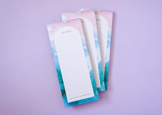 "Morning Haze" Watercolor Grocery Notepad from Jean Choe Art & Design - Notepads