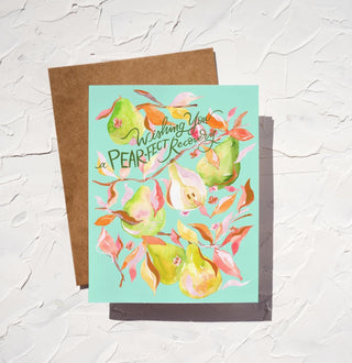 Pear - fect Recovery Greeting Card for Get Well Wishes from Jean Choe Art & Design - Other Baby