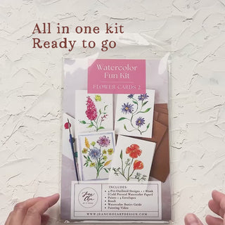 Flower Cards 2 Watercolor Fun Kit by Jean Choe Art & Design