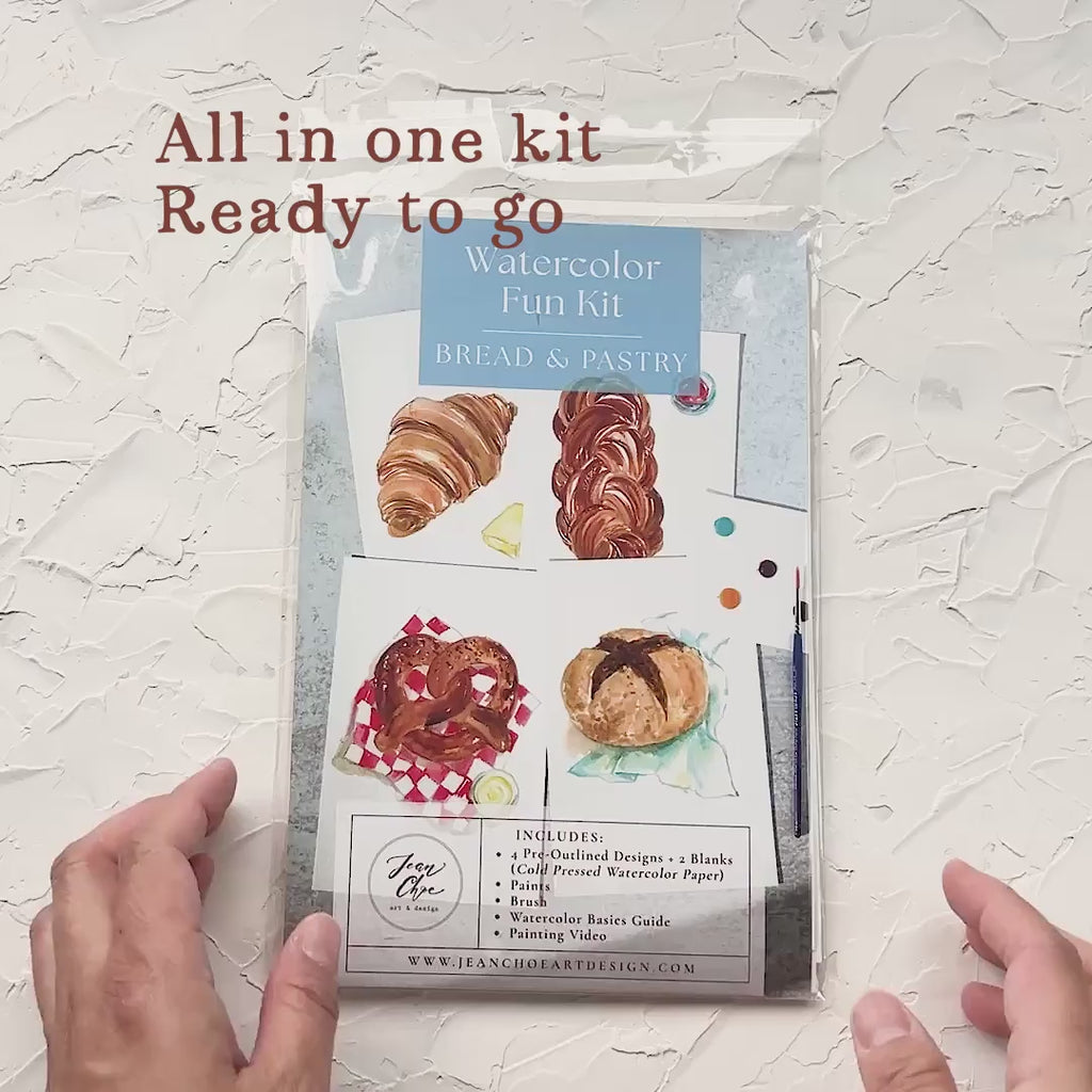 Bread & Pastry Watercolor Kit by Jean Choe Art & Design